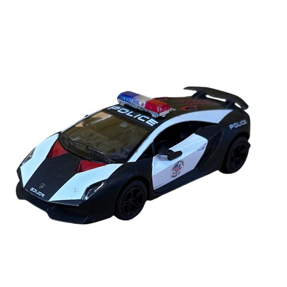 Kinsmart Lamborghini Sesto Elemento Police Car 1/38 Scale Diecast KT5359 Black